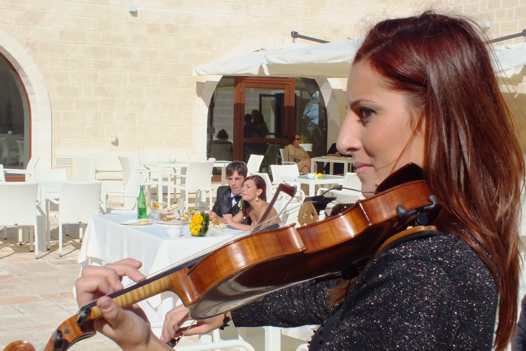 Violinista matrimonio Brindisi ricevimento masseria Caselli